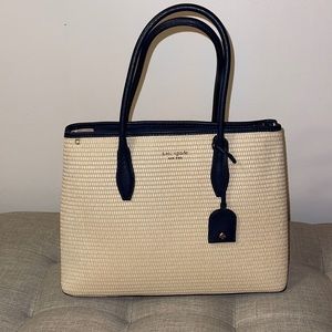 kate spade straw Eva medium satchel